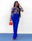 Slim-fit bell bottoms-D535