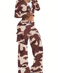 Camouflage print suit-D840