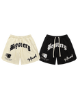 Letter element drawstring shorts-D214