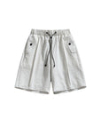Solid color drawstring shorts-B10