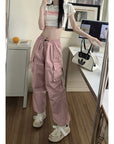 Oversize pants with multiple pockets-D131
