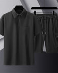 Solid color short-sleeved suit-D9
