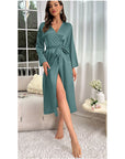 V-neck dressing gown-D13