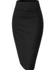 Black slim hip skirt -D144