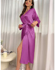 V-neck dressing gown-D13
