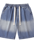 Drawstring denim shorts-D61