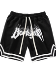 Drawstring printed shorts-D37