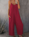 Loose suspender jumpsuit-D145