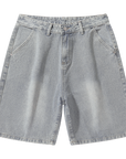 Light-colored denim shorts-D60