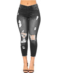 Skinny ripped jeans-D758