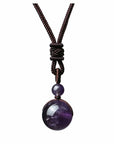 Natural stone necklace-D699