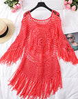Fringed beach blouse-D743