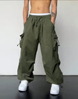 Oversize pants with multiple pockets-D131