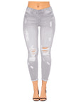 Skinny ripped jeans-D758