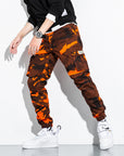 Trendy multi-pocket pants-D412