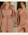 Lace ruffle robes and dresses-D24