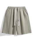 Basic drawstring shorts-D690