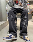 Five-pointed star jeans-D610