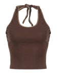 Sexy V-neck halter-D465