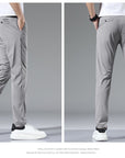 Ice Silk Straight Pants-D210