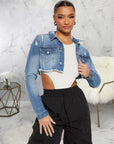 Short denim jacket-D692