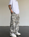 Camouflage cargo pants-D556