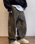 Leopard print oversize pants-D46