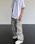Camouflage cargo pants-D556