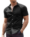 Business solid color shirt-D207
