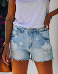 Holes & Stars denim shorts-D127