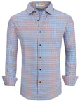 Long-sleeved plaid shirt-D204