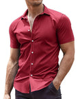 Business solid color shirt-D207