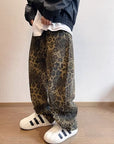 Leopard print oversize pants-D46