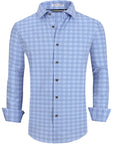 Long-sleeved plaid shirt-D204