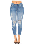Skinny ripped jeans-D758