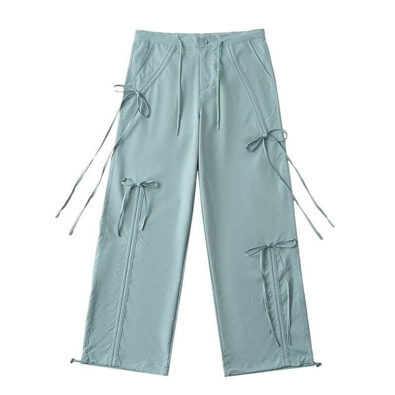 Design drawstring cargo pants-D422