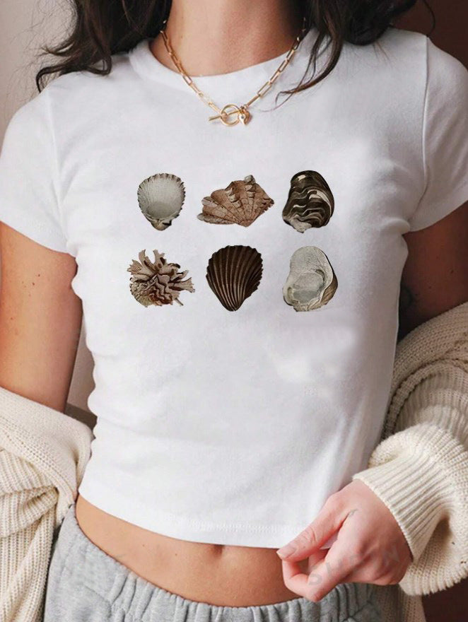 Cartoon element short TEE-D445