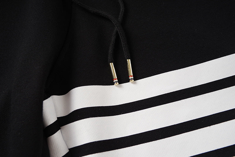 Drawstring striped shorts-D501