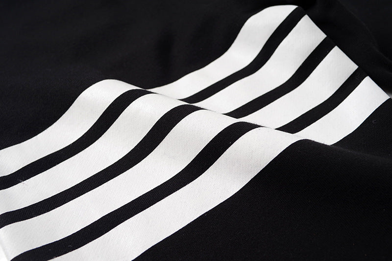 Drawstring striped shorts-D501