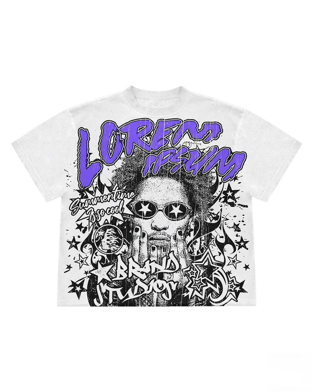 Oversized logo Tee-D606