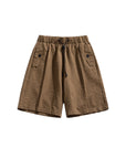 Solid color drawstring shorts-B10