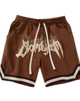 Drawstring printed shorts-D37
