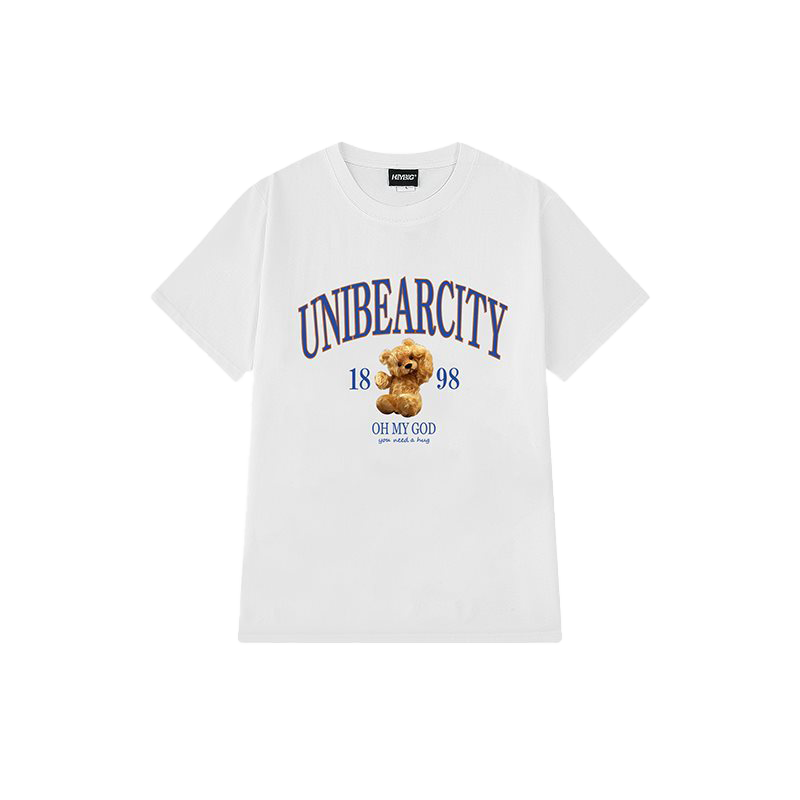 Letter print cartoon TEE-D398