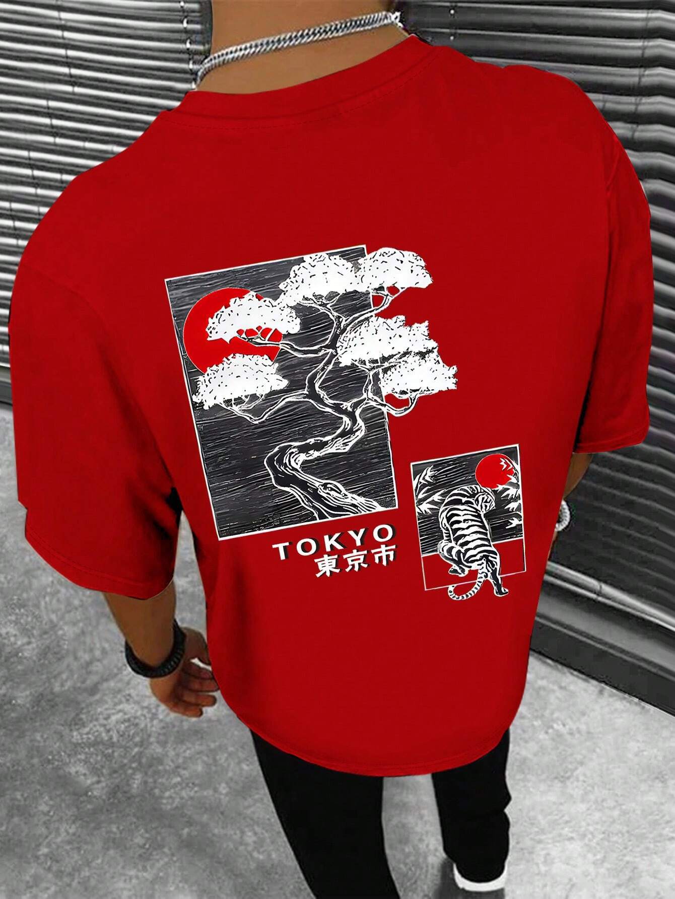 Trendy print TEE-D442