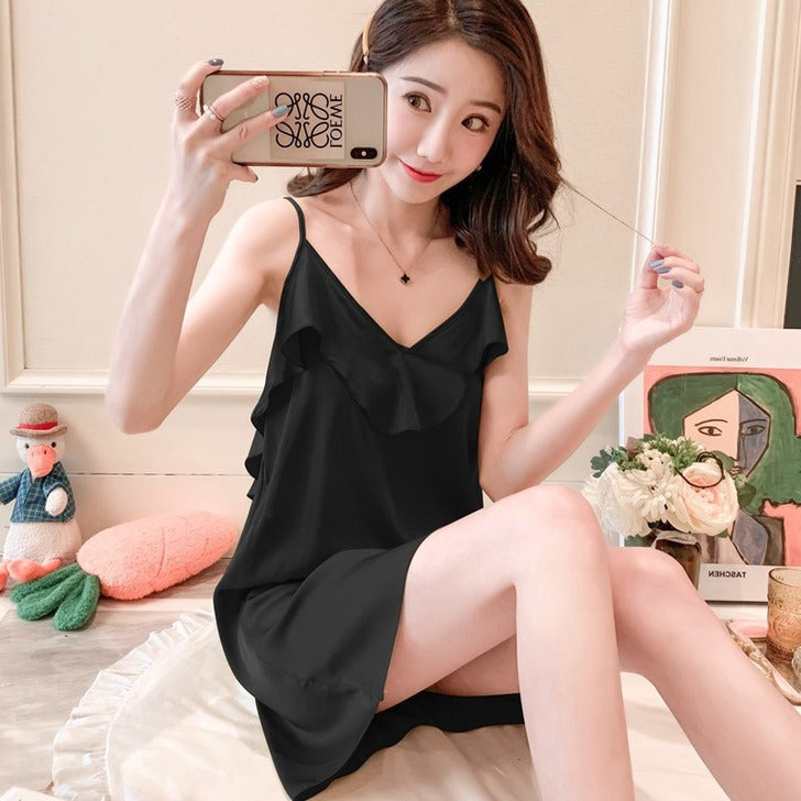 Sexy pajamas ice silk-D278