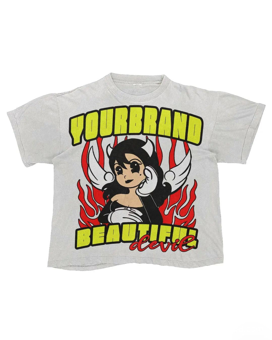 Oversized logo Tee-D606