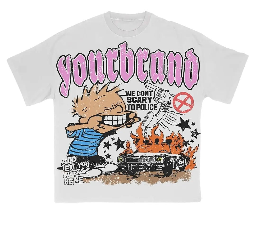 Oversized logo Tee-D606