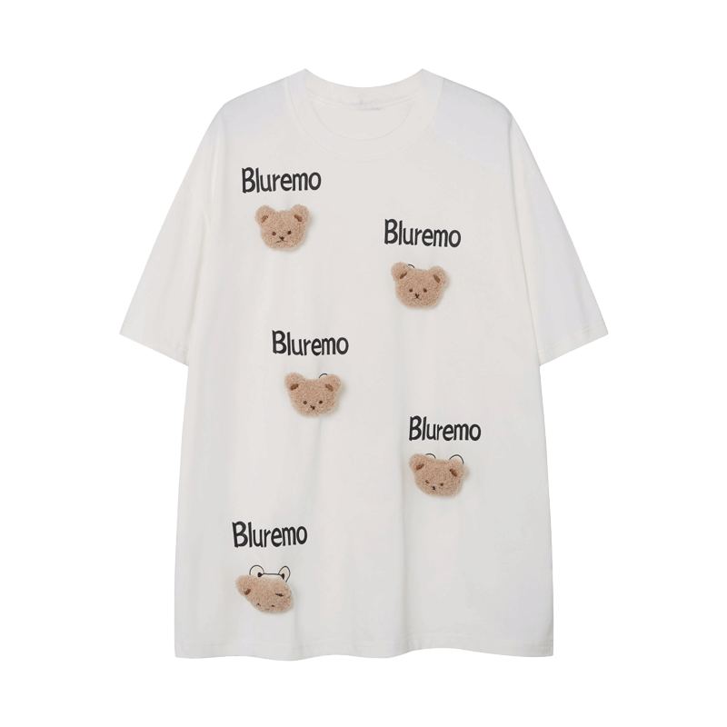 Cartoon bear letter print TEE-D515