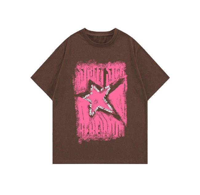 Star graffiti print TEE-D801