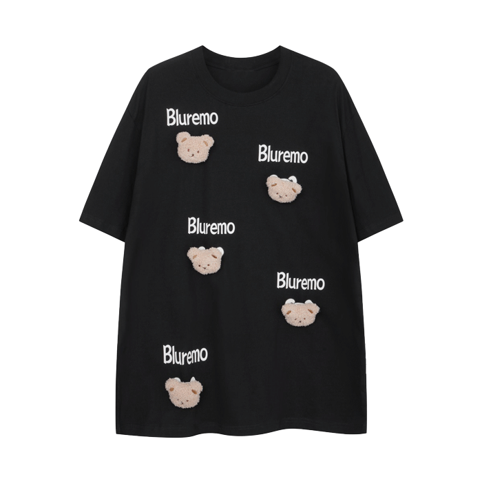 Cartoon bear letter print TEE-D515